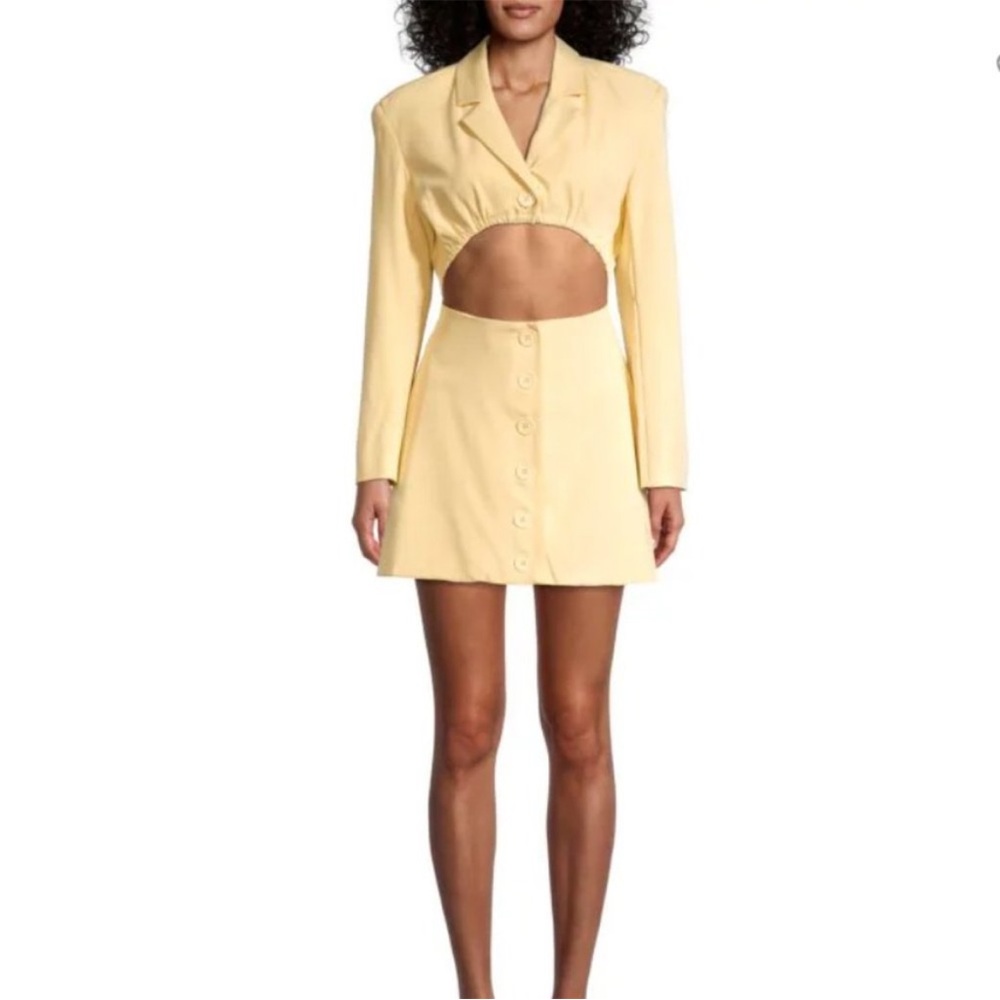 Danielle Bernstein Cream Blazer Dress